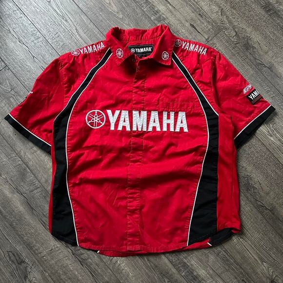 Vintage Y2K Yamaha Racing BMX Moto Button Up Work Shirt - Picture 4 of 8